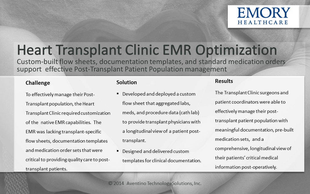 Case Study for EMR Optimization